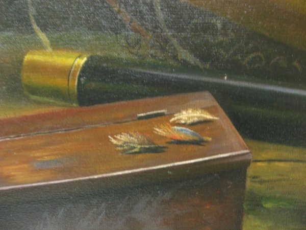 Snell Oil on Canvas of Fishing Rods & Reels - 5