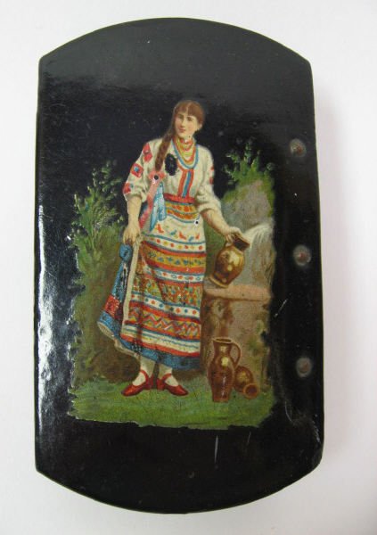 English Papier Mache Snuff Box