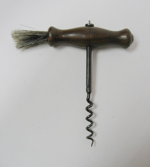 Old English Wooden Handle Corkscrew, mid-19th c.