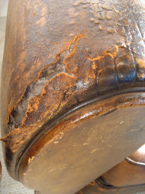 Pr. French Leather Club Chairs, c. 1920 - 5