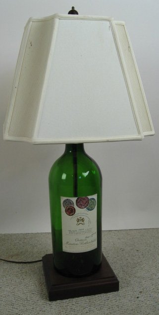 Chateau Mouton Rothschild Bottle converted to lamp
