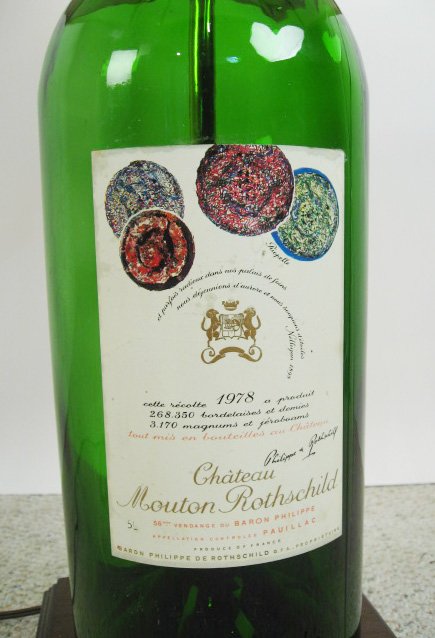 Chateau Mouton Rothschild Bottle converted to lamp - 2