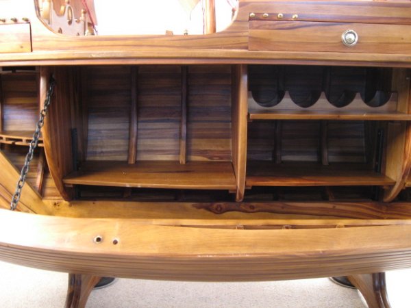 "Mayflower" Ship Bar / Cabinet by Heritage Range - 2