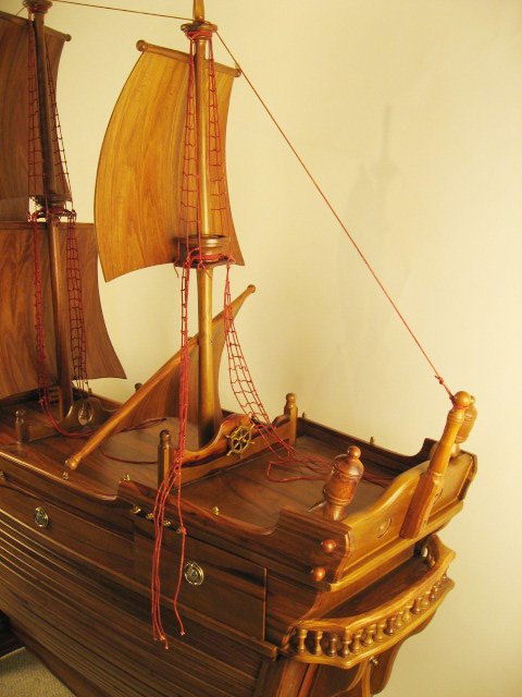 "Mayflower" Ship Bar / Cabinet by Heritage Range - 6