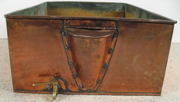 English Copper Brewery Pan w/ tap, c. 1880