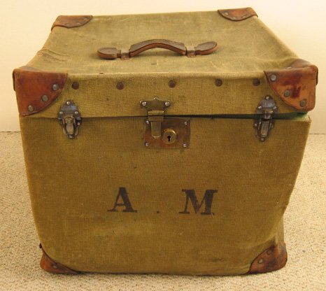 French Hat Case with Leather Trim