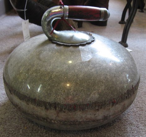 Old Scottish Curling Stone, - 2