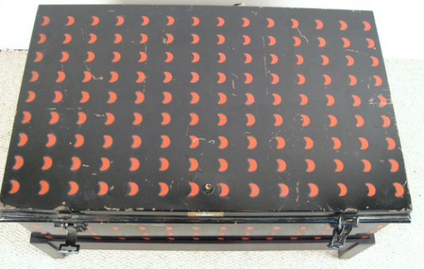 English Metal Military Trunk on stand - 4