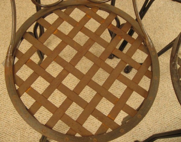 4 French Bistro Metal Chairs - 3