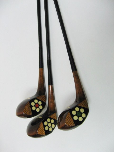 Three McGregor Chieftain Golf Clubs, "swan neck"