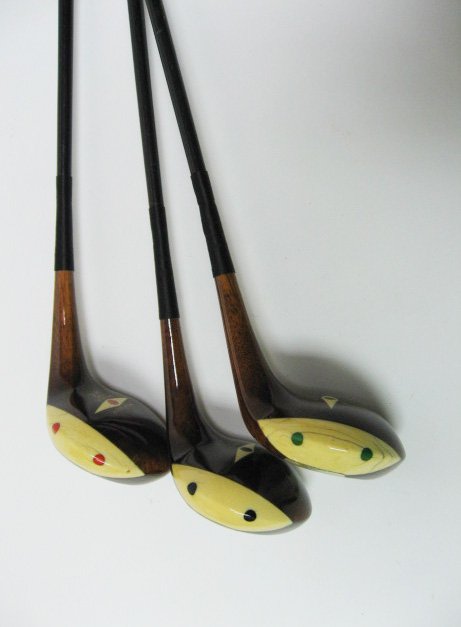 Three McGregor Chieftain Golf Clubs, "swan neck" - 3