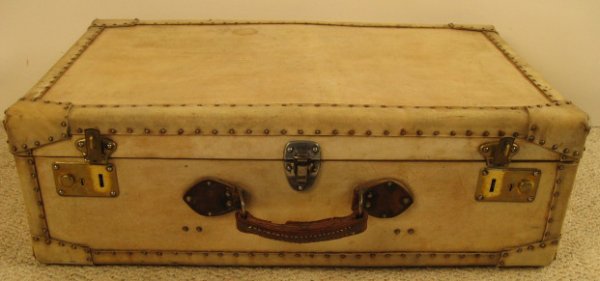 French Suitcase on stand