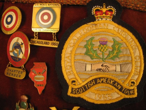 Collection of Curling Pins & Badges, - 4