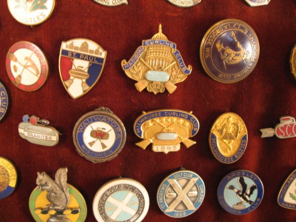 Collection of Curling Pins & Badges, - 5