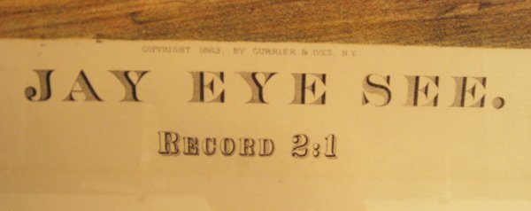 Large Currier & Ives Print "Jay Eye See", - 4