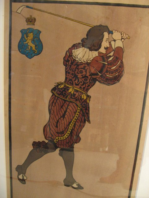 F.T. Richards Lithograph of Golfer in Costume - 3