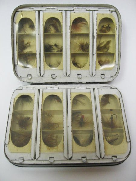 English Tin Fly Box, - 3