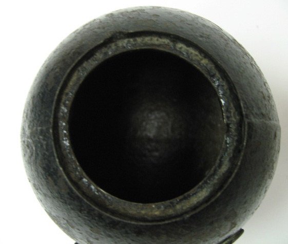 WWI Grenade Ball w/ plaque "World War 1915-16 - 4
