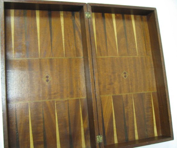 Chess / Backgammon Board Box w/ box of chess piece - 2