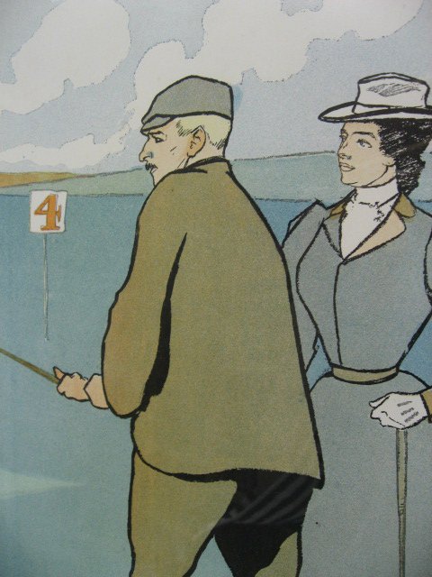 Penfield Calendar Page May, c. 1900 w/ two golfers - 4