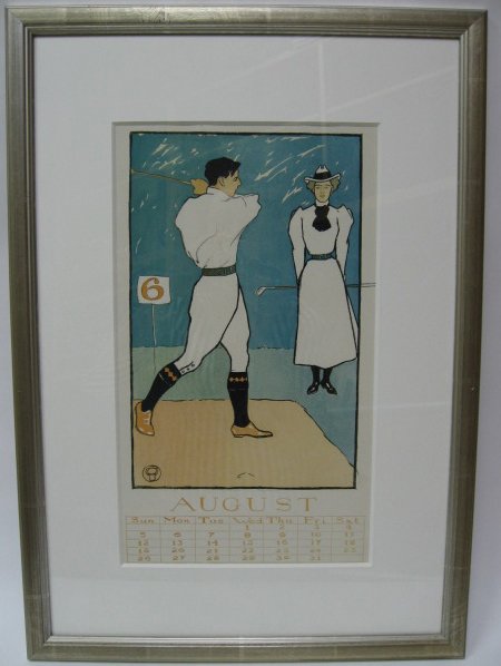 Penfield Calendar Page August, c. 1900