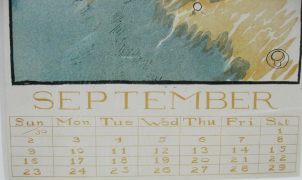 Penfield Calendar Page September, c. 1900 - 2