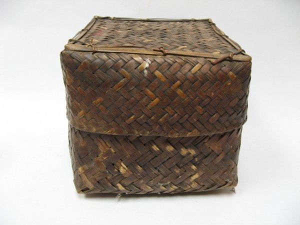 African Lidded Basket,
