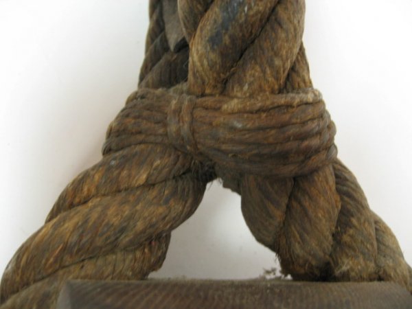 Pulley, Wood, Rope, Iron Hook - 2