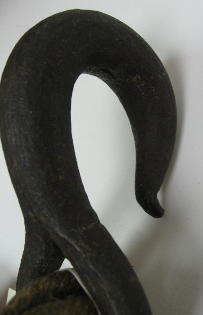 Pulley, Wood, Rope, Iron Hook - 3