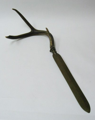 Unusual Deer Horn Handle Blade,