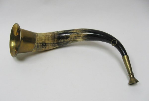 Old English Horn with brass, c. 1880,