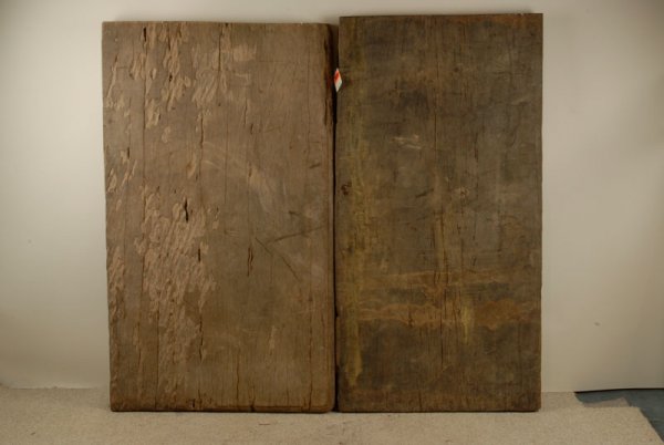A Pair of Early Asian Carved Wood Panels, Thai or  - 2
