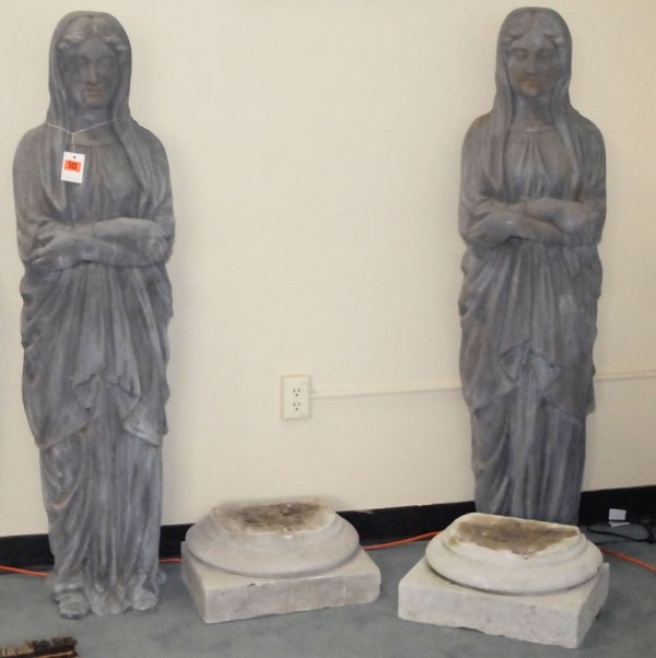 A Pair of Victorian "Iron Maidens", now mounted on