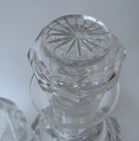 Pair George III Crystal Decanters c. 1820, mismatc - 2
