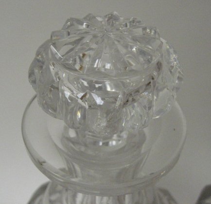 Pair George III Crystal Decanters c. 1820, mismatc - 3