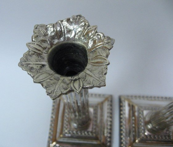 Pr. 19th c. Sheffield Silverplate Candlesticks in - 2