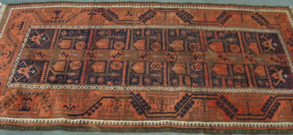 Persian Baluchi Rug, 7' x 3'7"