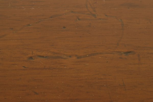 A Sheraton English Bowfront Chest of Drawers, - 7