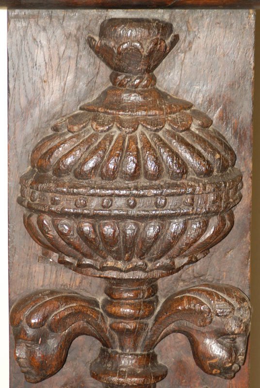 An Early Italian Carved Wood Pedestal, having a ba - 3
