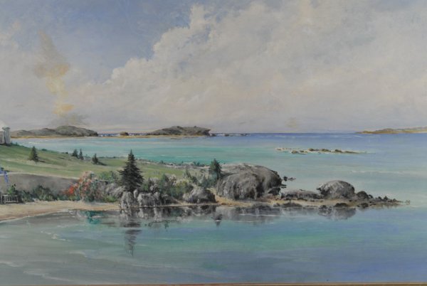 A.W. F. Snow Painting, an oil on Masonite of a Ber - 4