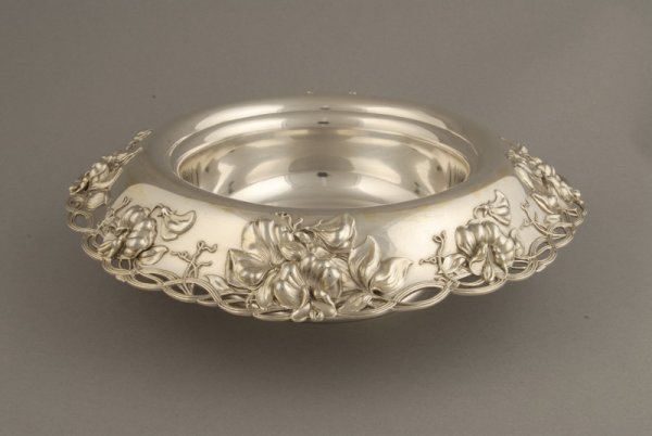 A Tiffany Sterling Center Bowl, of an extravagant 