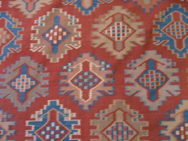 Vegi-dye Kazak Kilim, 7'10" x 5'10" - 4