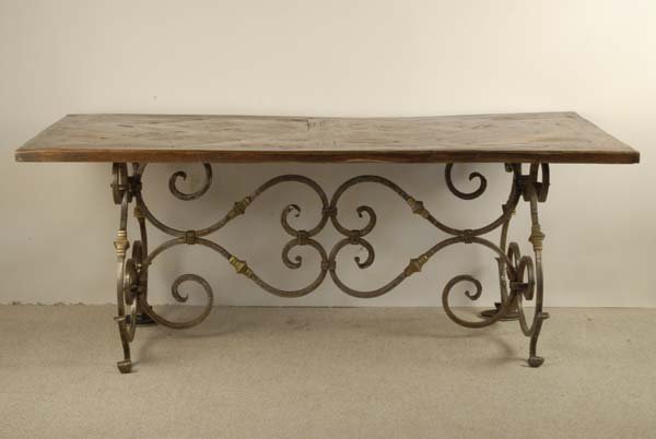 A French Parquetry-top Table, having a top of waln