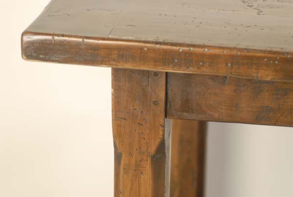 An Early French Farm Table of cherry, with breadbo - 2