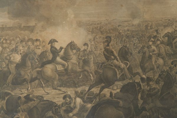 Early Engraving "The Battle of Waterloo", c. 1819, - 2