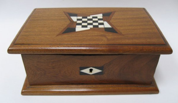 Mahogany Box with Ivory and Ebony Inlay, c.1920 4 