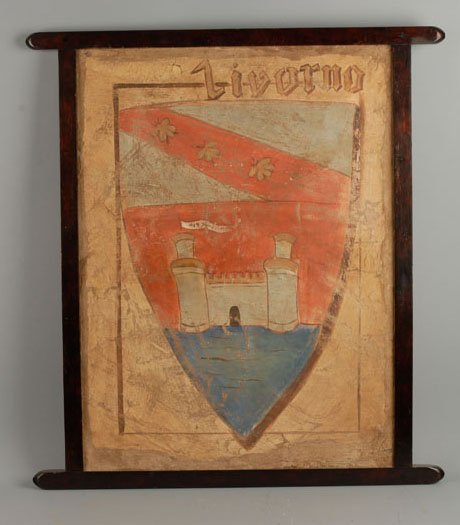Oil on Canvas of Crest, 31" x 23". Framed.