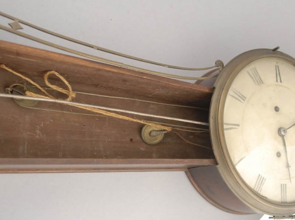 A 19th C Banjo Clock, having a mahogany case, a p - 5