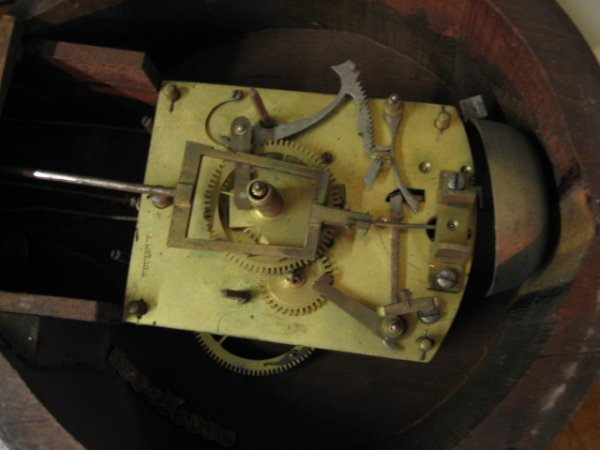 A 19th C Banjo Clock, having a mahogany case, a p - 7