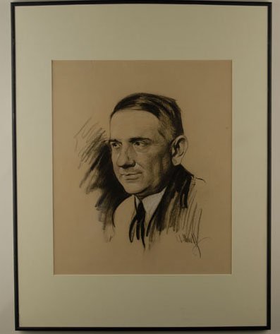 Samuel J. Woolf (1880-1948) Charcoal Drawing "Por